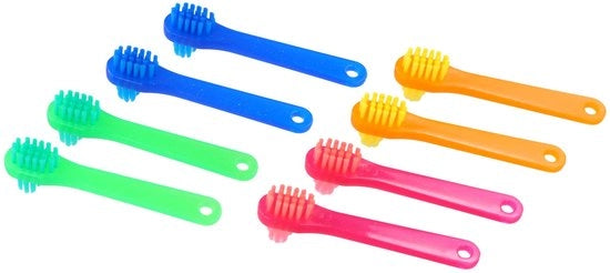 Protesi - Spazzola per denti - Doppia faccia - 8 pezzi - Pulizia efficiente - Manutenzione protesi artificiali - Per retainer e aligners - Pulizia approfondita