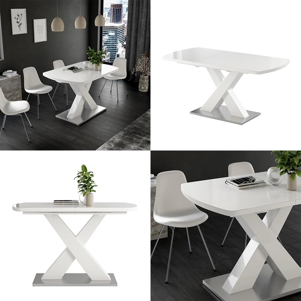 Tavolo da pranzo Chinto, Nero, 120 x 80 cm Estensibile
