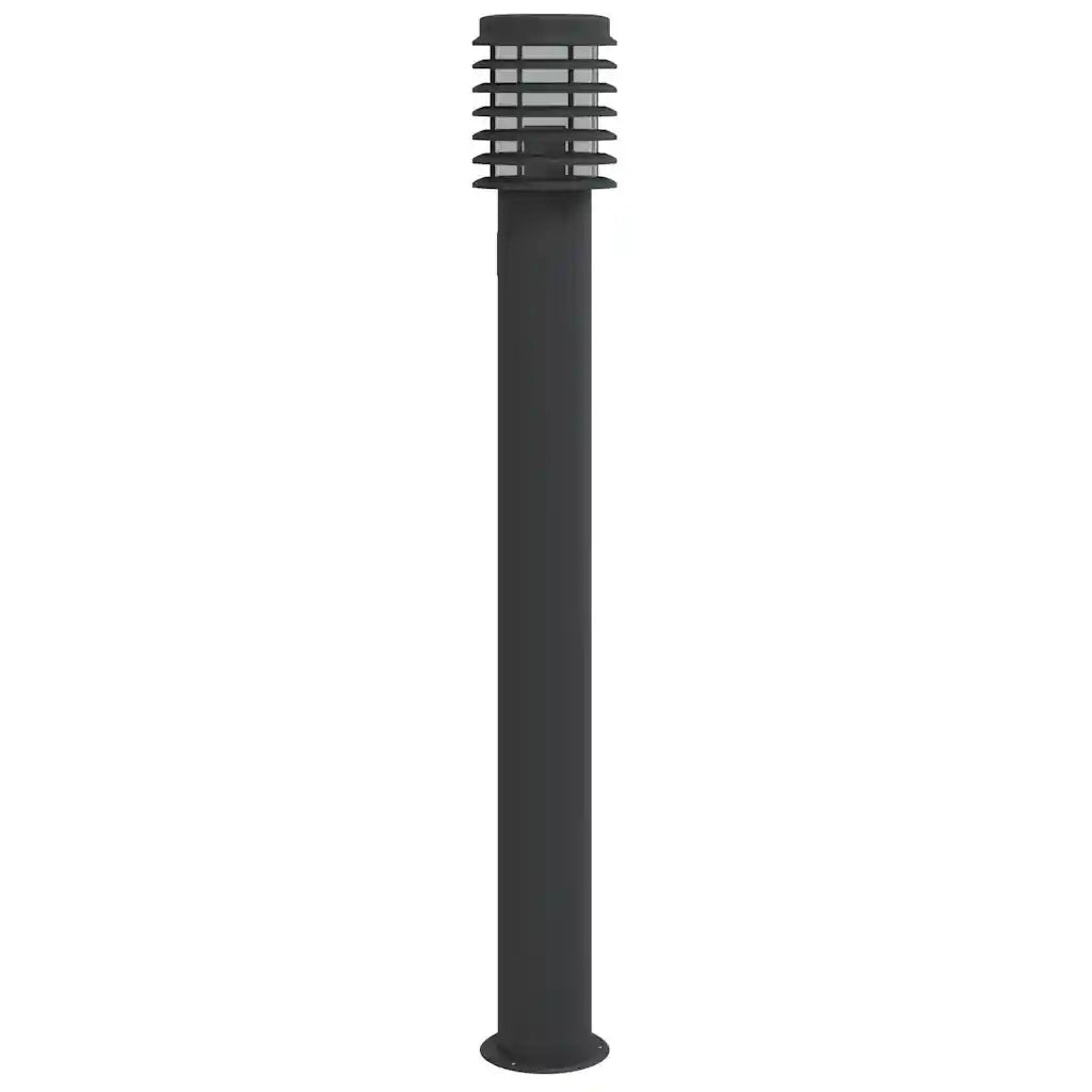 Lampade Terra per Esterni con Presa 3pz Nere 110cm Acciaio Inox 4006380