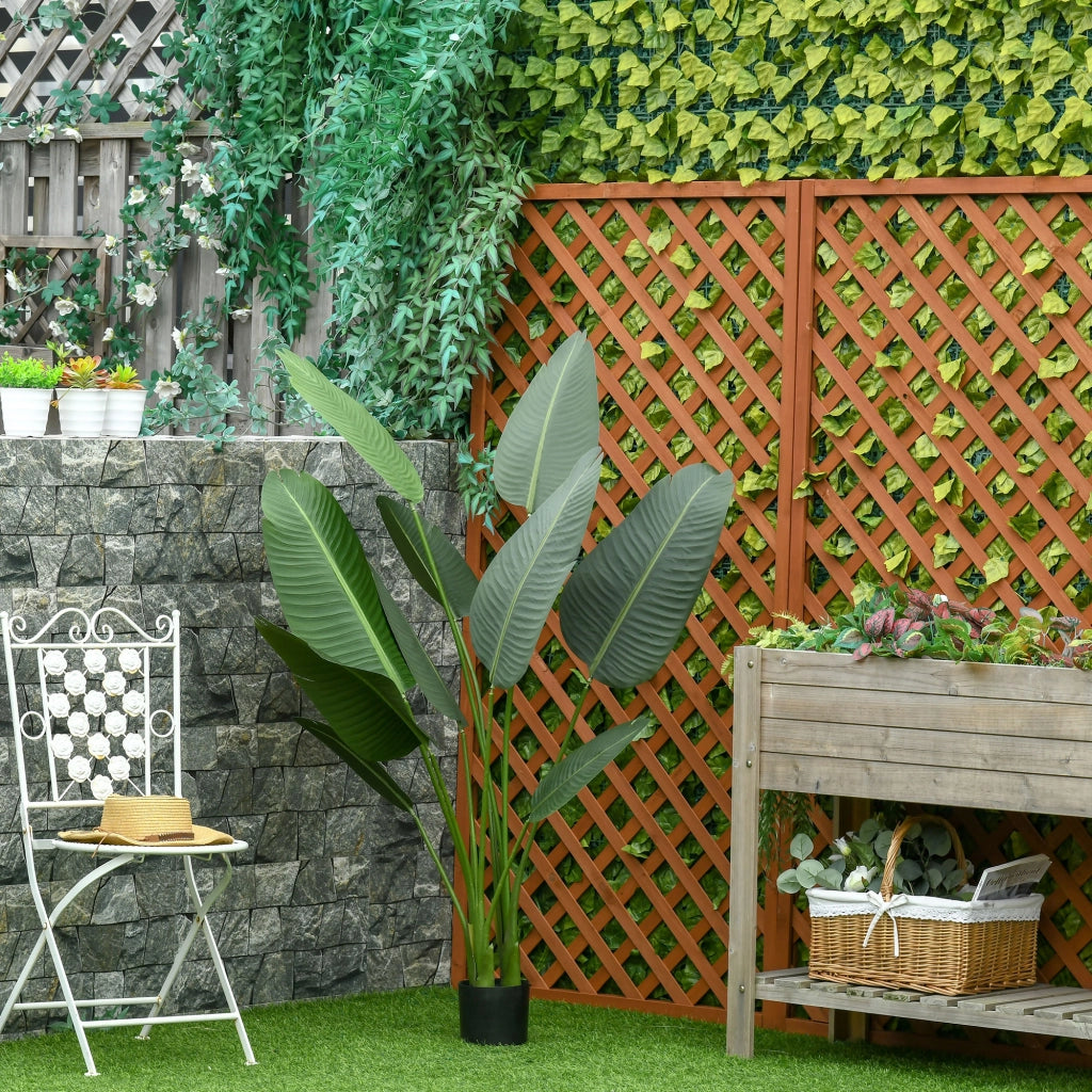 Albero di Banano Artificiale 160 cm ¨C zephmum ¨C Verde con Vaso e Foglie