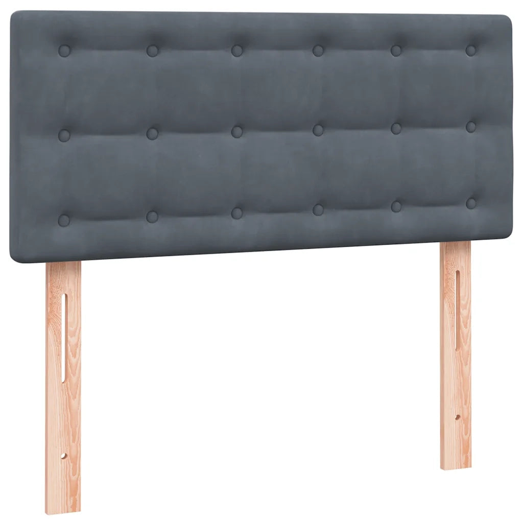 Giroletto a Molle con Materasso Grigio Scuro 80x210 cm Velluto 3317842