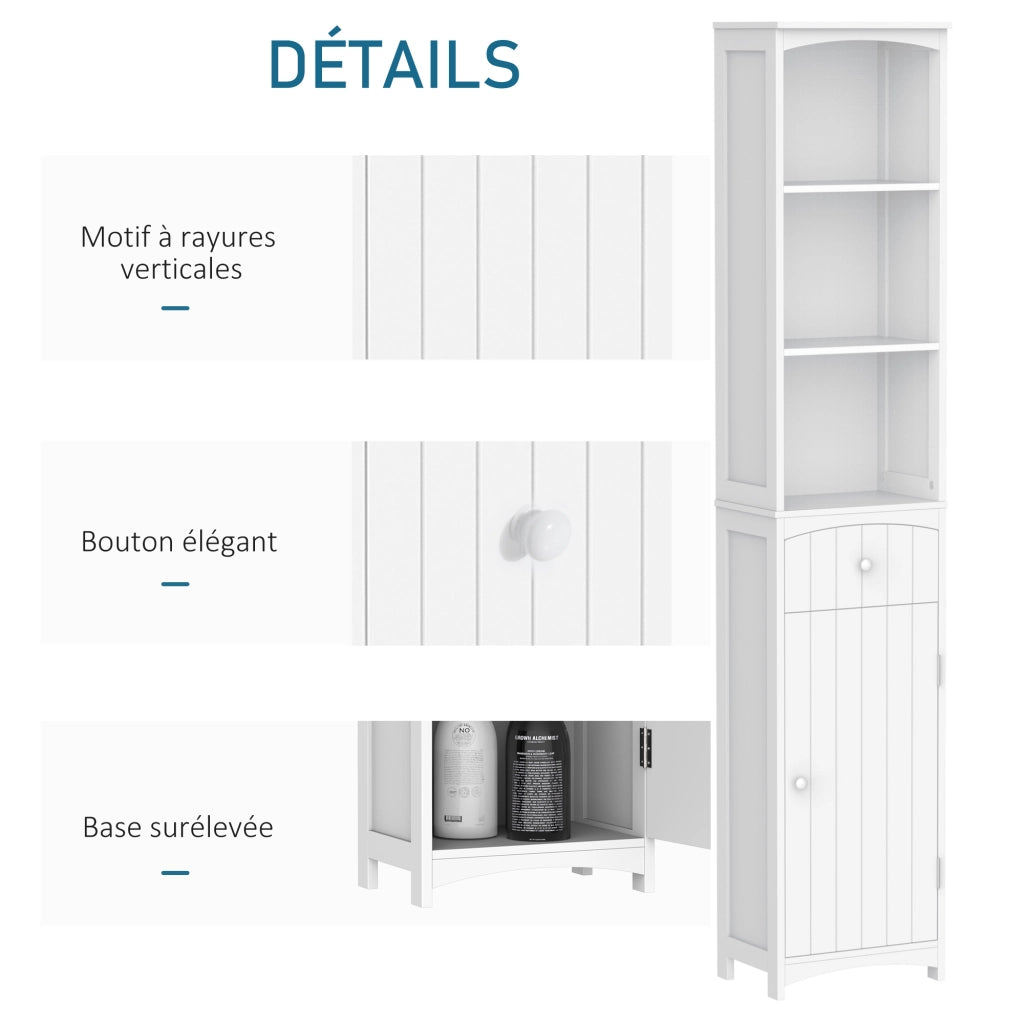 Colonna Mobile Bagno ¨C zephmum ¨C Bianco 34x24x170 cm