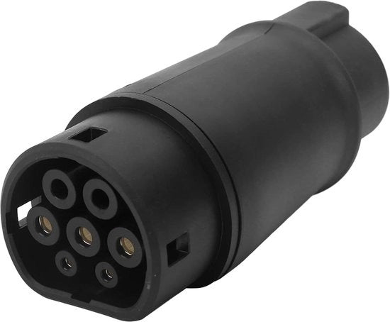 Adattatore di Ricarica per Auto Elettriche - Tipo 1 a Tipo 2 - Adattatore di Ricarica per Connettore EV - 16 a 32 A - 220 a 250 V - Veicoli Standard USA per EU.
