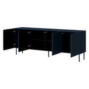 Madia Canino, Credenza 2 Ripiani, 200x42x75h cm blu