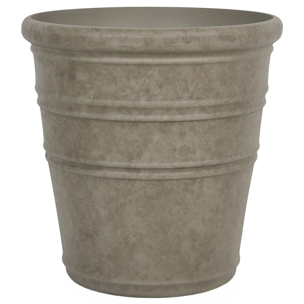 Vaso da fiori alto in pietra per giardino, per interni ed esterni 46x47 cm tortora giardino terrazzo