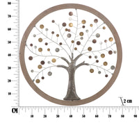 Pannello da Muro Albero della Vita Mirror New Ø80x2 cm in Ferro e MDF