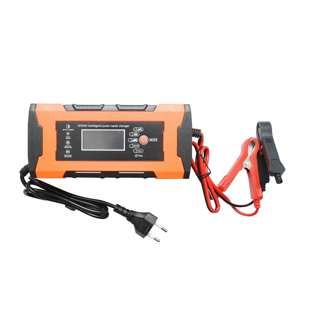 Caricabatterie digitale per batterie auto/moto – 12V / 24V con funzione di riparazione