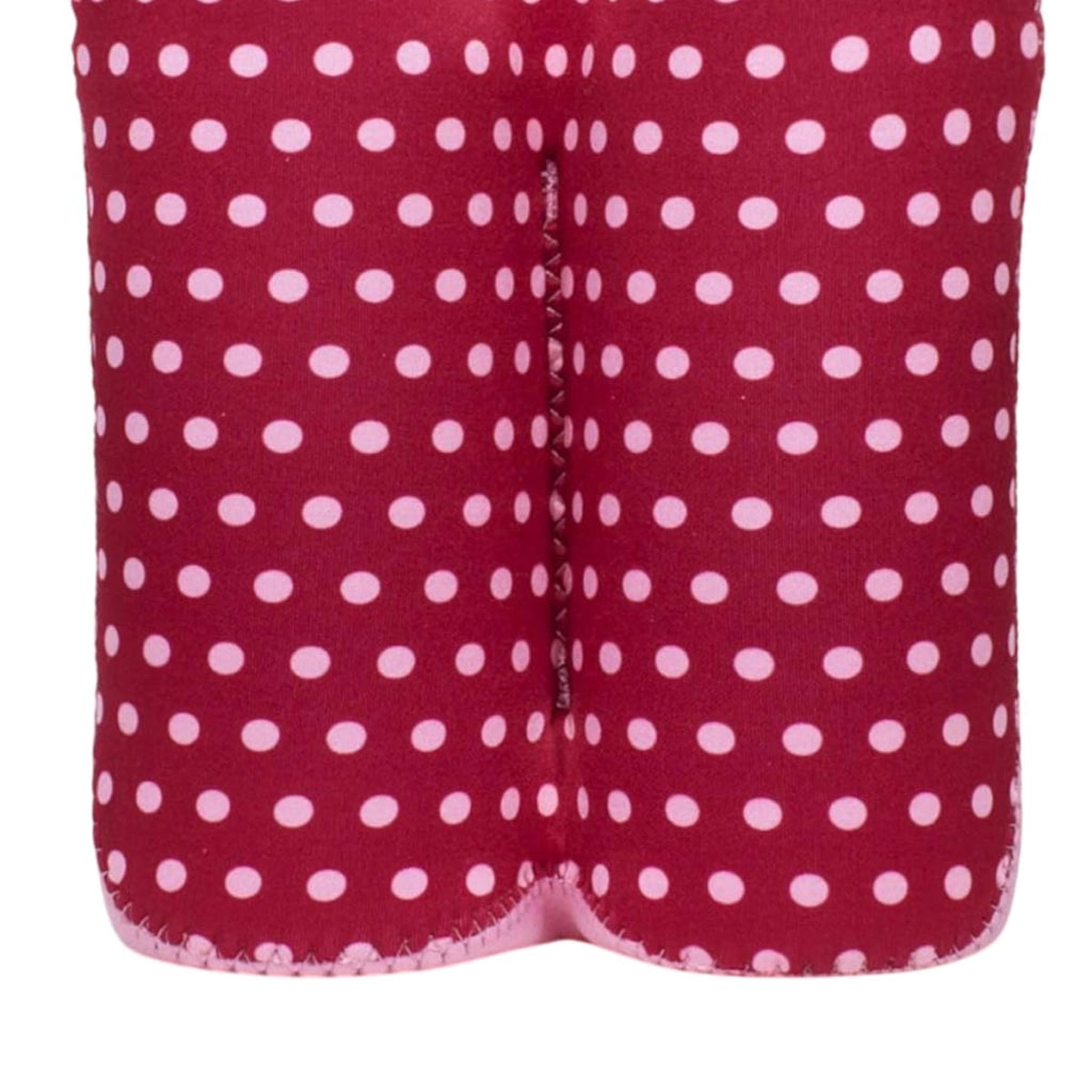 Borsa termica con cerniera per due biberon, motivo a pois, con tracolla rimovibile Rosa Built