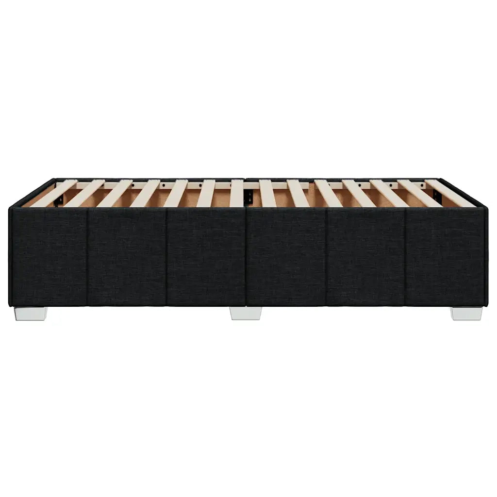 Giroletto senza Materasso Nero 100x200 cm in Tessuto
