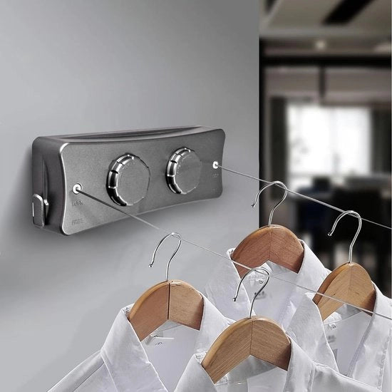 Corda per tendere - Acciaio inossidabile - Adatto per interni ed esterni - 2 x 5 m - ABS plastica