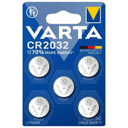 Varta LITHIUM Coin CR2032 (Batteria a bottone, 3V) Blister da 5
