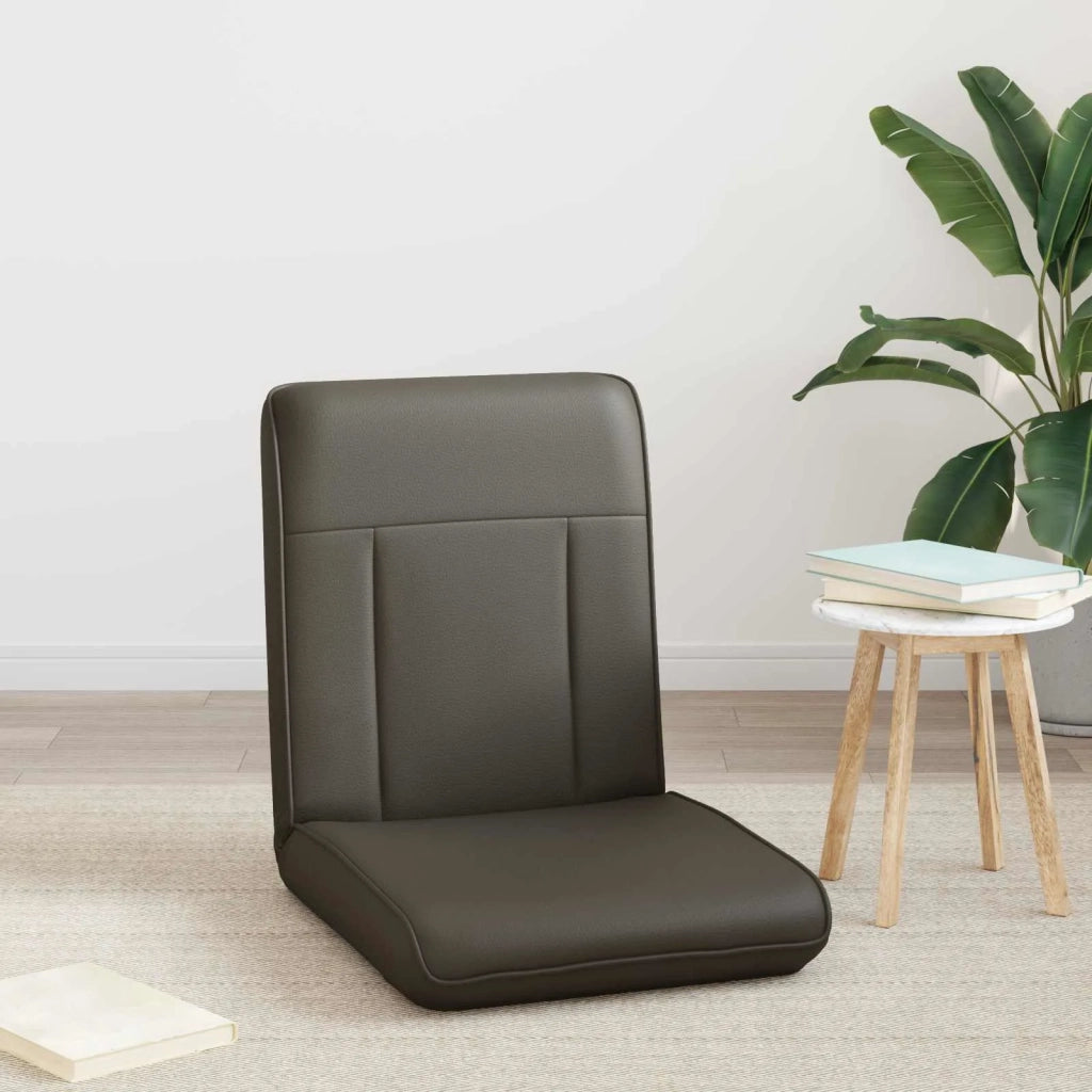 Sedia da Pavimento Grigio 50 x 73 x 60 cm Pelle Sintetica 42028160