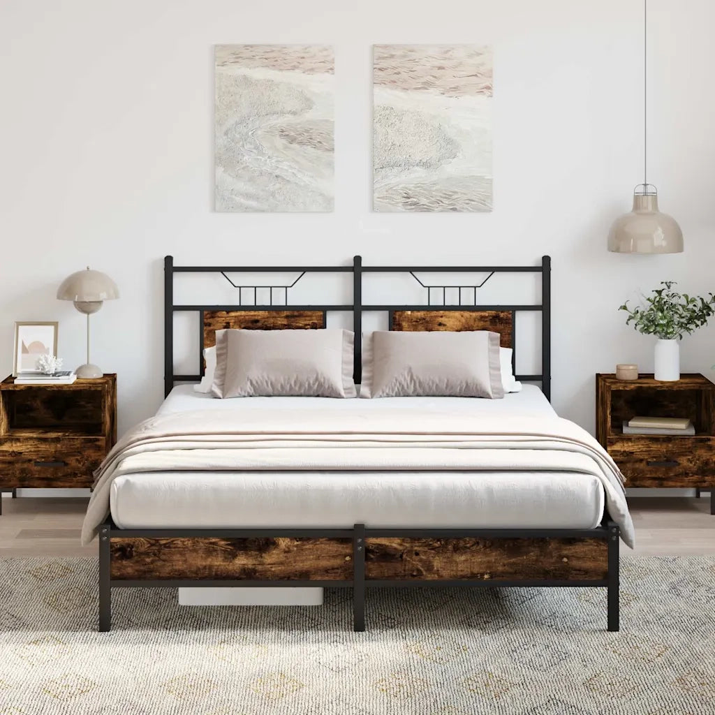 Giroletto senza Materasso Rovere Fumo 137x190 cm in Truciolato 4106889