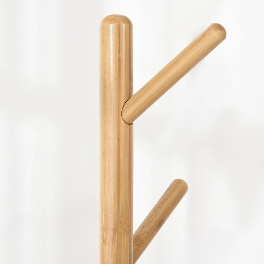 Appendiabiti con ripiani ¨C zephmum ¨C legno di bamb¨´ naturale 39.5x39.5x171 cm