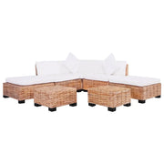 Set Divano 18 pz in Rattan Naturale cod mxl 34855