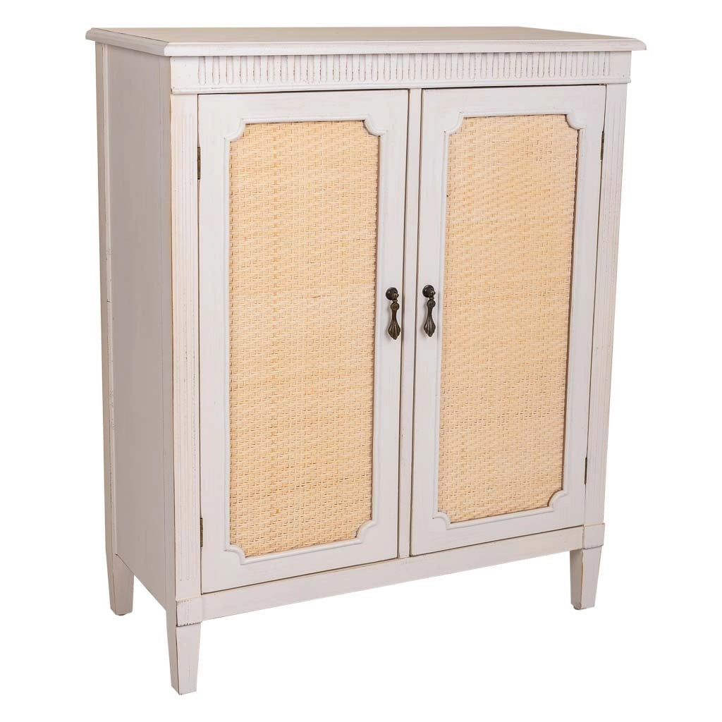Mobile da ingresso in legno bianco 78x36x95h