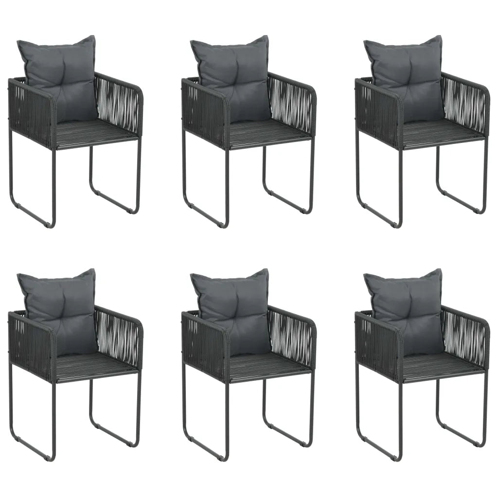 Set da Pranzo da Giardino 7 pz Nero  cod mxl 50434
