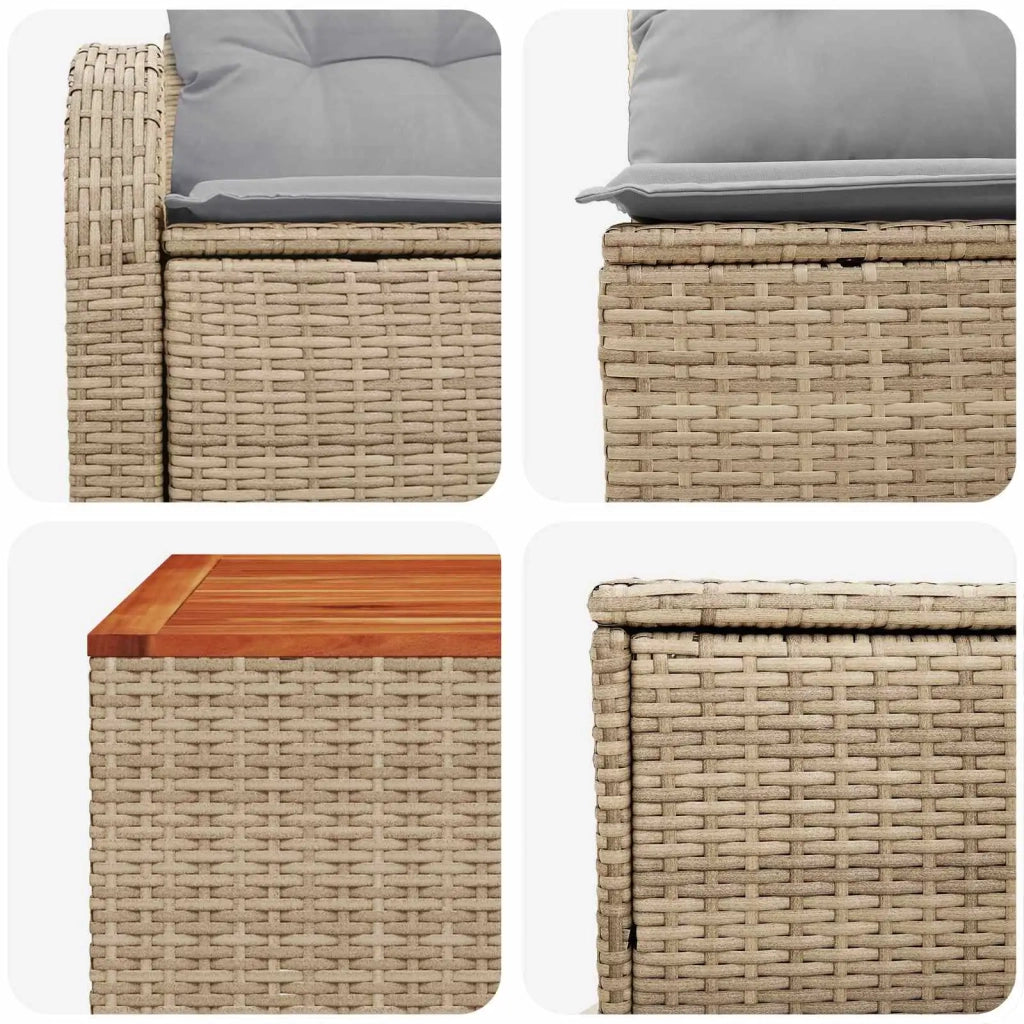 Set di divani 6 pz Beige e Grigio Chiaro 3447203