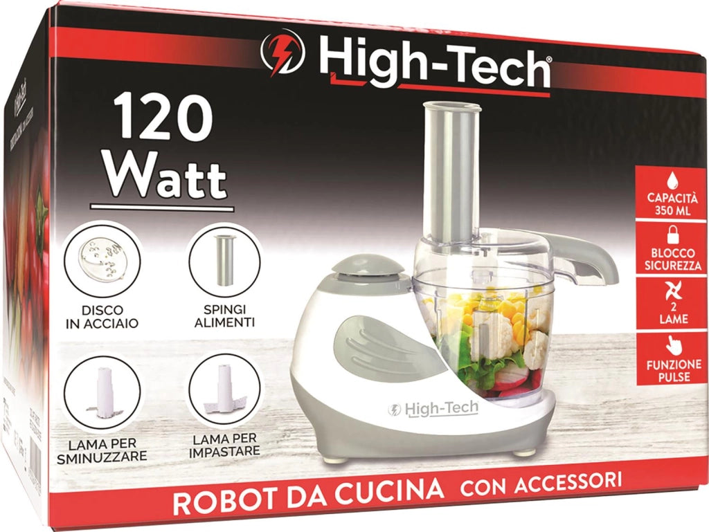 HIGH-TECH ROBOT TRITATUTTO DA 120WATT CON CAPIENZA 350ML FUNZIONE PULSE COLORE GRIGIO