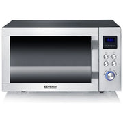 Severin MW 7777 forno a microonde Superficie piana Microonde con grill 25 L 900 W Nero, Acciaio inossidabile