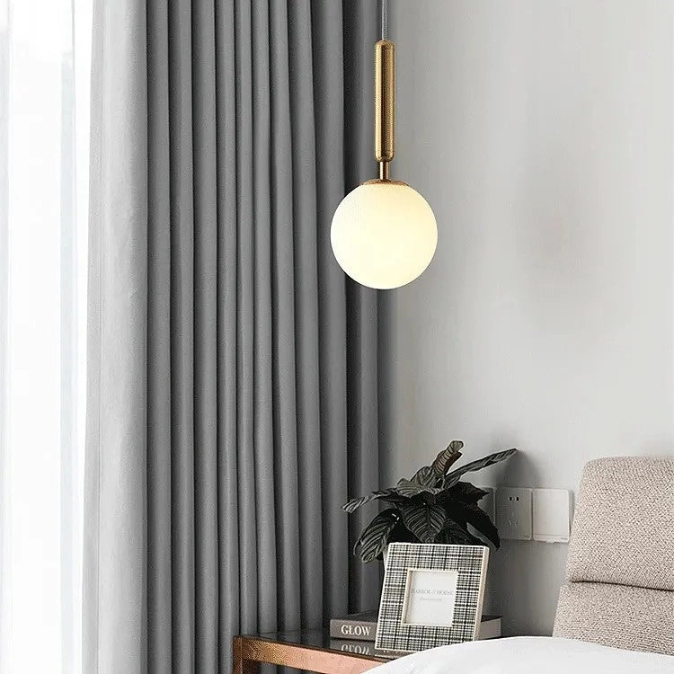 Lampada A Sospensione A Sfera In Vetro G108-1w Gold E27