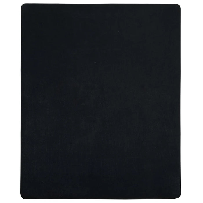 Lenzuola con Angoli Jersey 2pz Nero 100x200 cm Cotone 136213