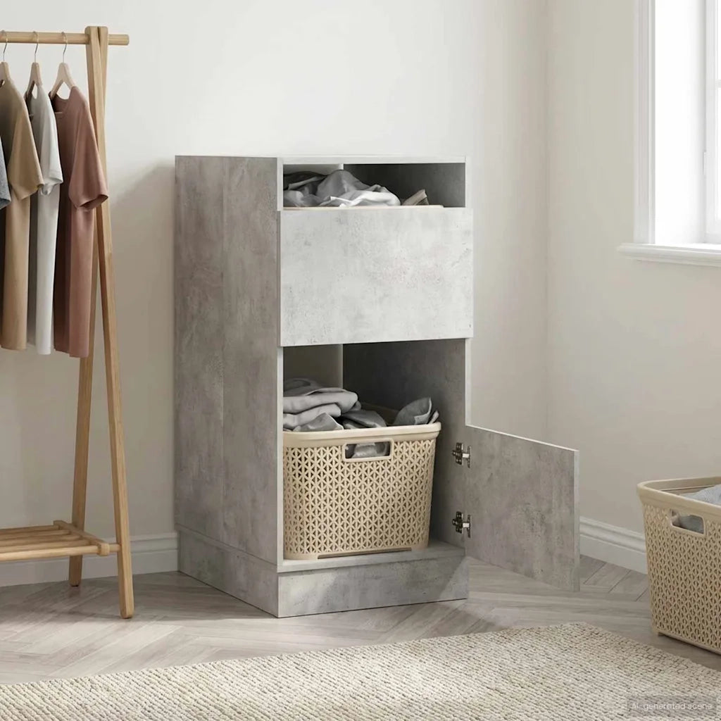 Mobile da lavanderia con porta Calcestruzzo Legno multistrato