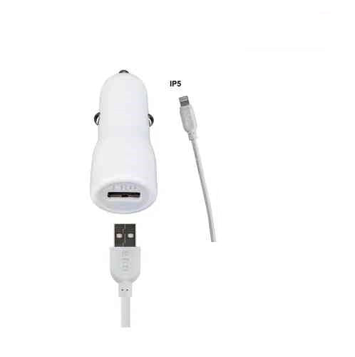 Caricatore Da Auto 2.4a - 2 In 1 Car Charger - Apple Lightning - Lunghezza Cavo 1mt