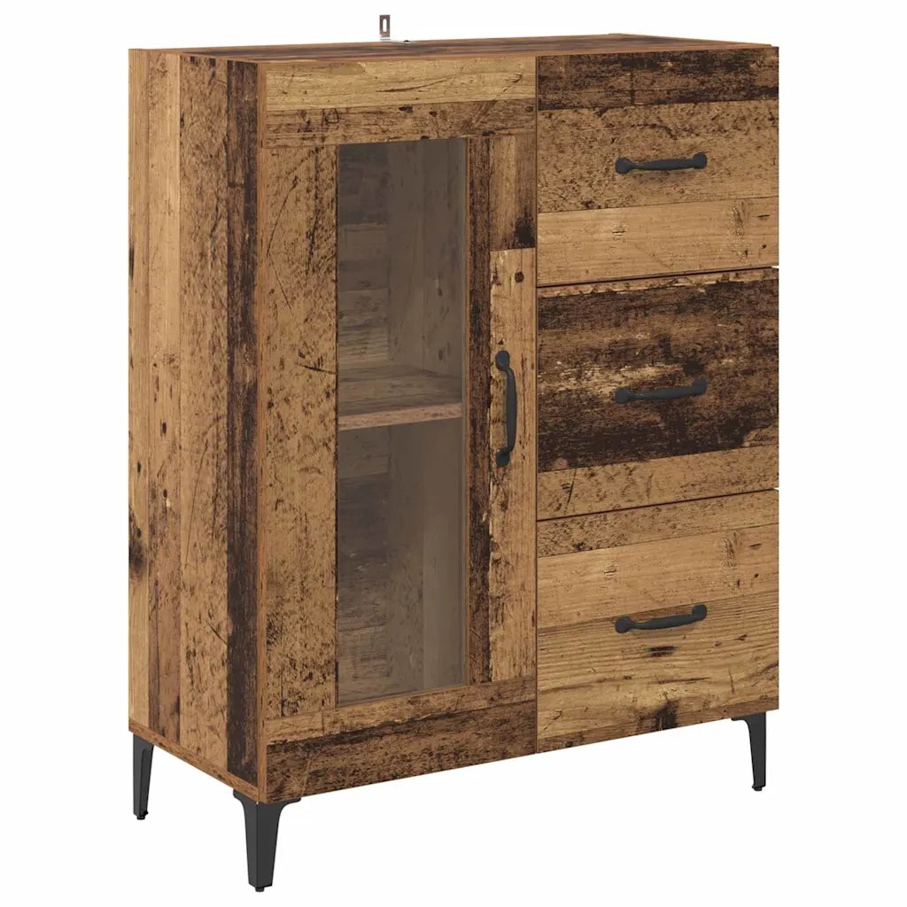Credenza | Madia | Buffet da pranzo | Armadio da pranzo Legno vecchio 69,5 x 34 x 180 cm Legno multistrato