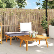 Salotto da Giardino-Set Divani da Giardino 3 pz con Cuscini in Massello di Acacia 549732