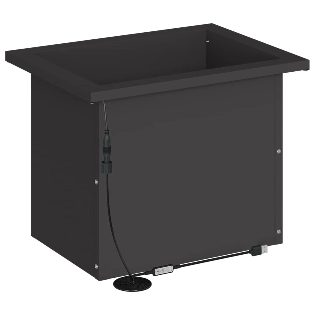 Fioriera da giardino con LED Nero 30 x 40 x 30 cm Acciaio 8008070