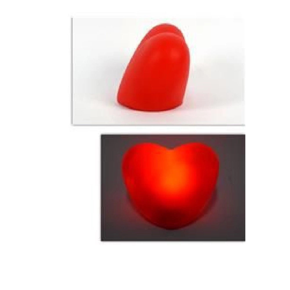 Trade Shop - Set 12 Pz Cuori Cuore Rosso Luminoso Decorazione Luce San Valentino 6,5x4.5x4cm -