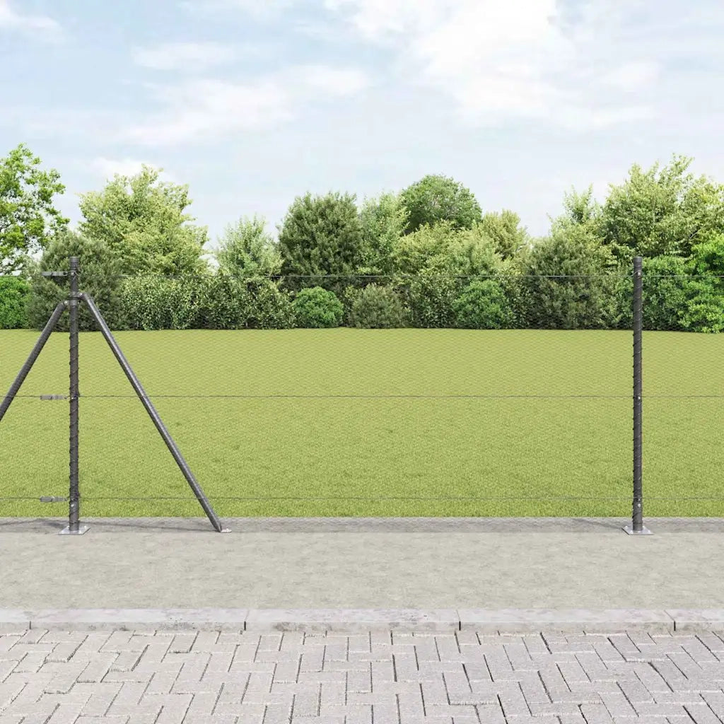 Palo della recinzione Grigio 25 x 0,8 m (rete da 13 mm)