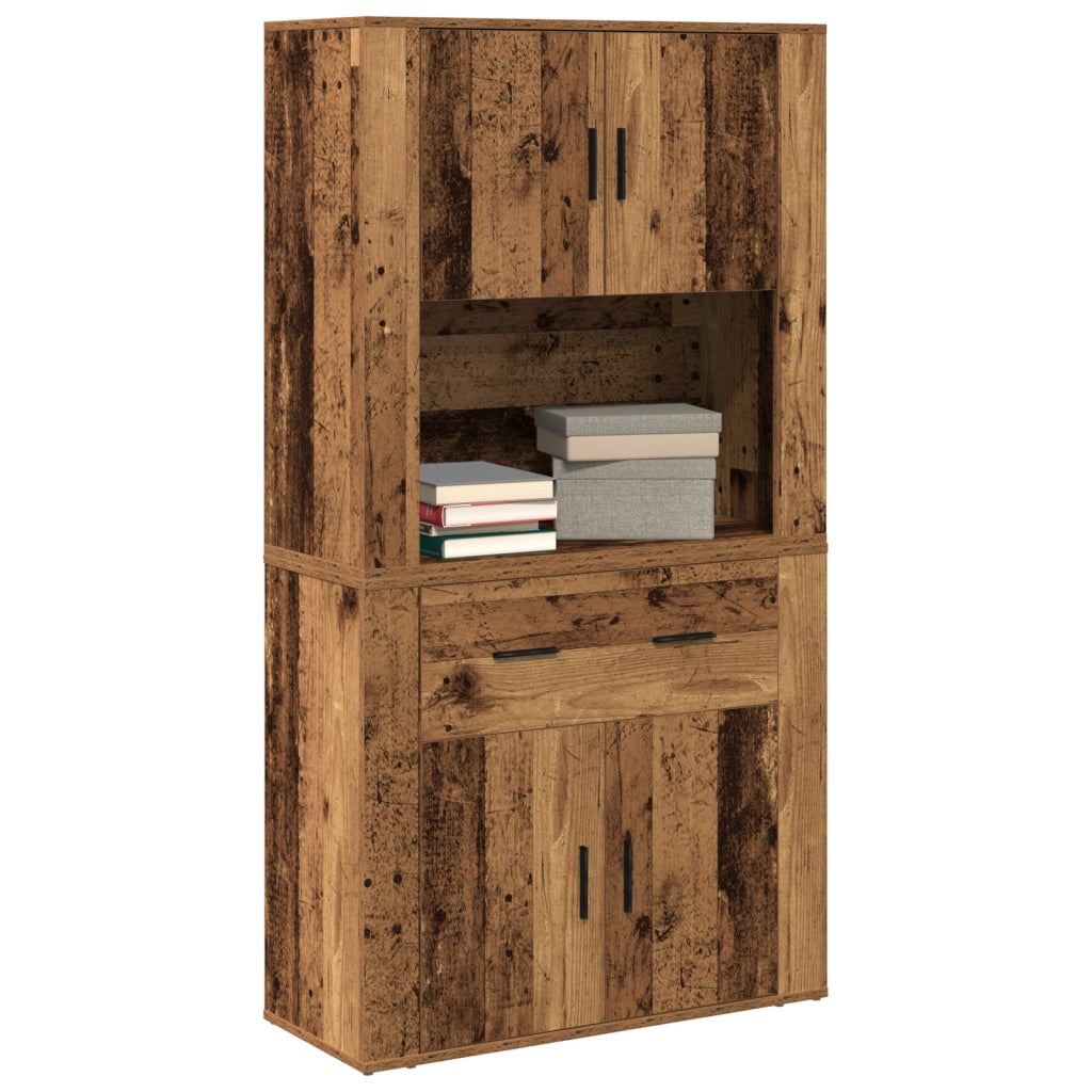 Highboard in Legno di Recupero 80x33x150 cm