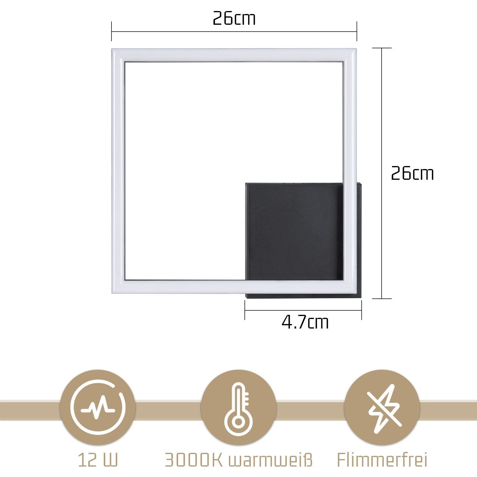 ZMH Lampada da soffitto plafoniera LED moderna nera 3000K per soggiorno sala pranzo corridoio
