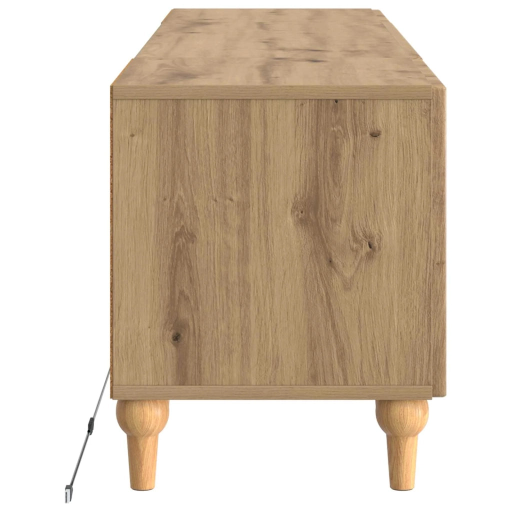 Mobile TV LED ALKMAAR Rovere Artigianale Legno ingegnerizzato 896254