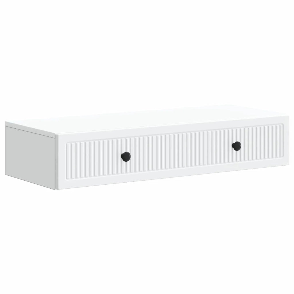 Tavolino da Parete Laterale Bianco 87,5 x 34,5 x 17 cm 897985