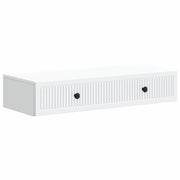 Tavolino da Parete Laterale Bianco 87,5 x 34,5 x 17 cm 897985