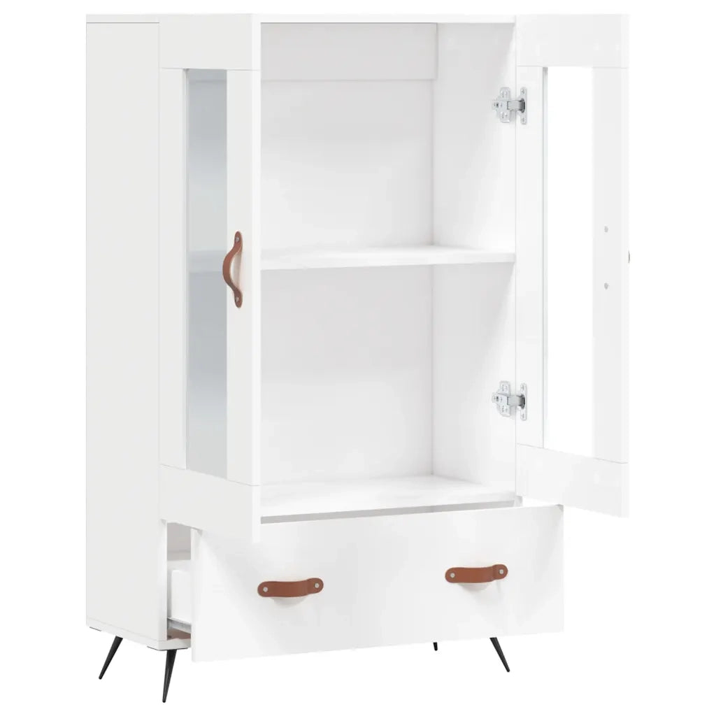 Credenza-Buffet-Armadio da cucina Bianca 69,5x31x115 cm in Legno Multistrato 311507