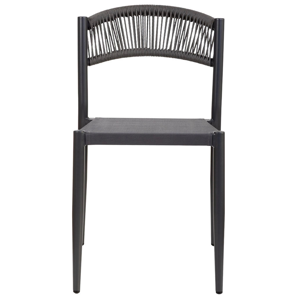 Sedia in rattan sintetico grigio 48x60x78