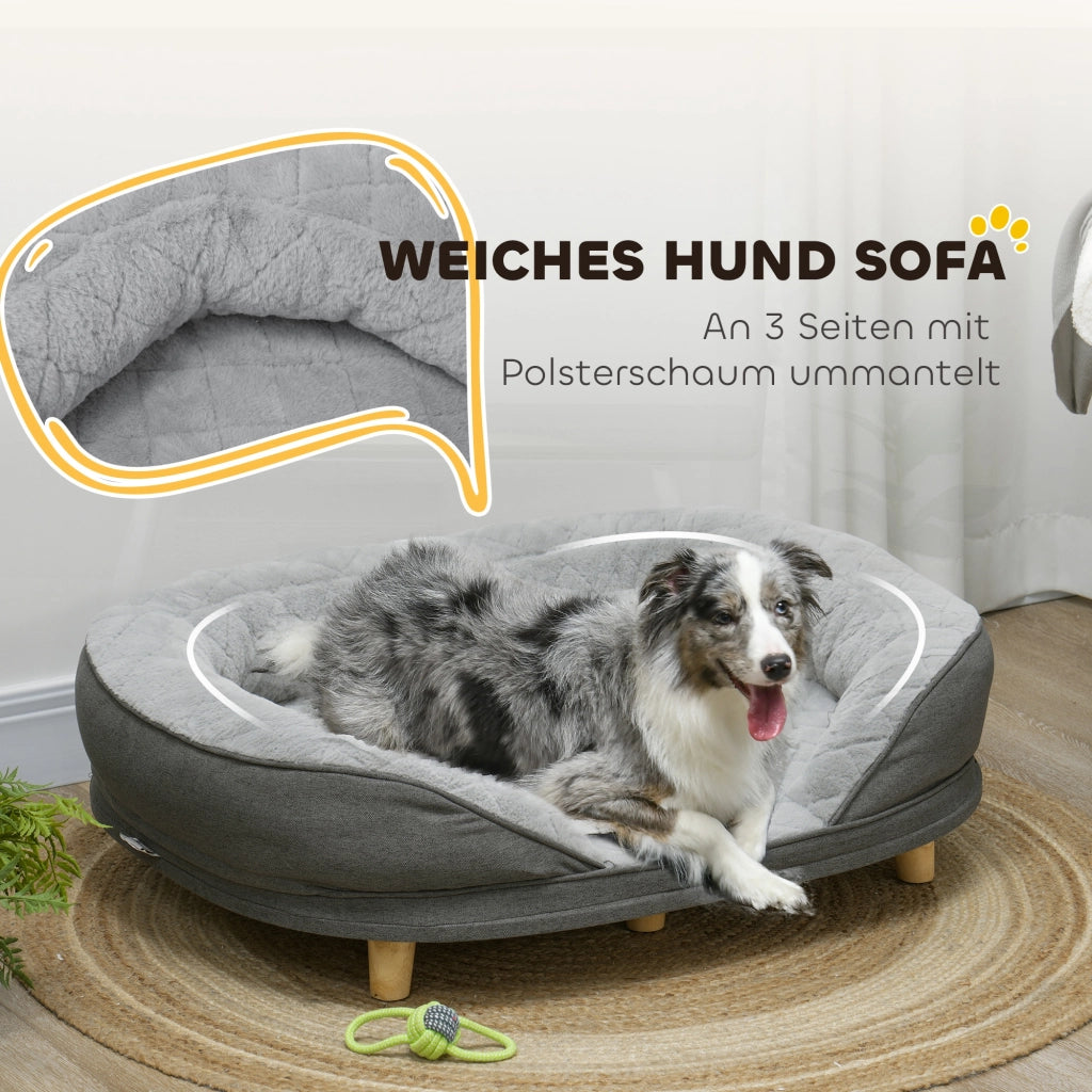 Letto per cani ¨C zephmum ¨C grigio 90x78x25 cm