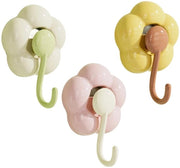 Zuignappe a muro 3 pezzi con chiodi a molla per fiori, per bagno, forti attacchi da parete per fiori con molla, attacchi da parete riutilizzabili per cucina, camera da letto, doccia e bagno.
