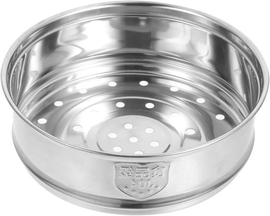 Stoviglio Premium - Piastra da vapore in acciaio inox per cucina e frittura - Griglia da vapore multifunzionale - 304 argento