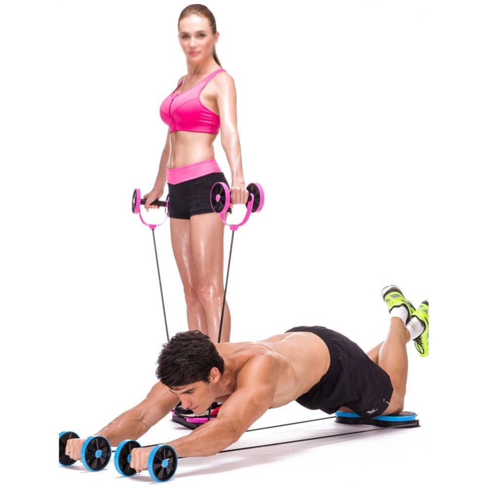 Trade Shop - Roller Multifunzione Estensore Addominali Pettorali Glutei Cosce Fitness -