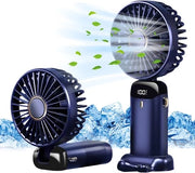 Mini-ventilatore portatile con caricamento USB - Angolo di 90° - 5 velocità - Funzione di supporto per smartphone - Raffreddatore verticale portatile
