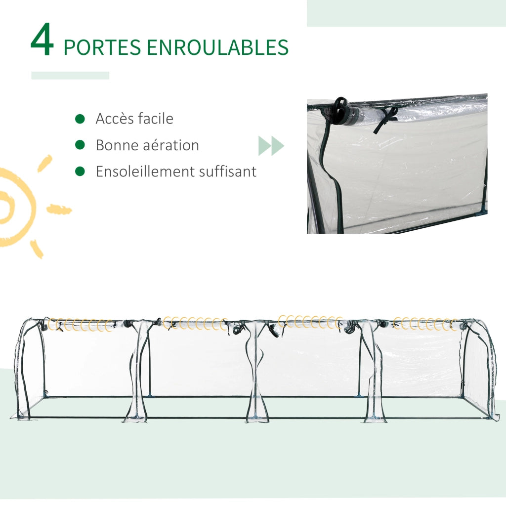 Serra da Giardino Mini ¨C zephmum ¨C Verde Trasparente 100x40x80 cm