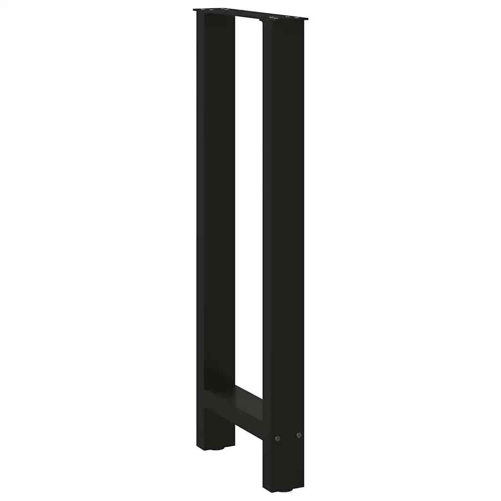 Gambe per tavolo da bar nere 2 pz 50x(100-101) cm in acciaio 4013340