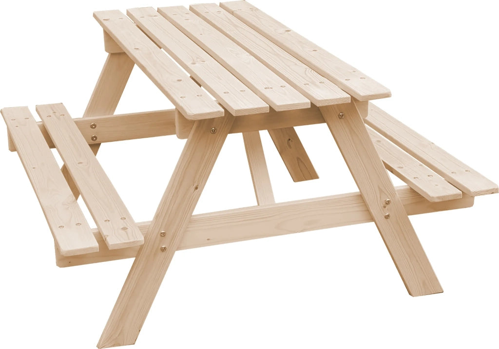 Tavolo da picnic per bambini in legno L90xL90xA50 cm - Timbela M018-1