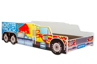 Letto-macchina per bambini 140x70 con materasso - Monster Truck