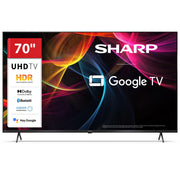 SHARP 70HL4265E - 70"" GOOGLE TV 4K LED - FRAMELESS - TV SAT CERTIFICATO - HDR - AUDIO HARMAN KARDON - BLACK - IT